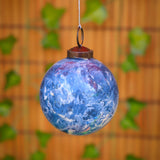 3" Marble Glass Ball Ornament - 6 Colors