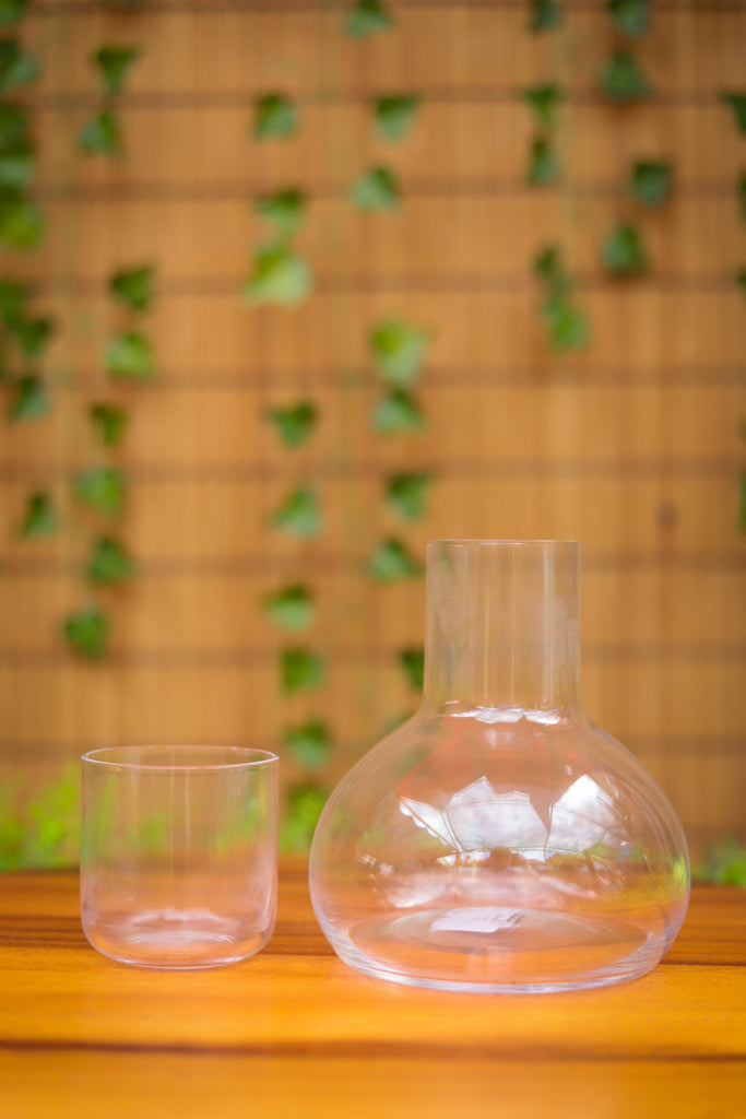 Glass Carafe with Drinking Glass
