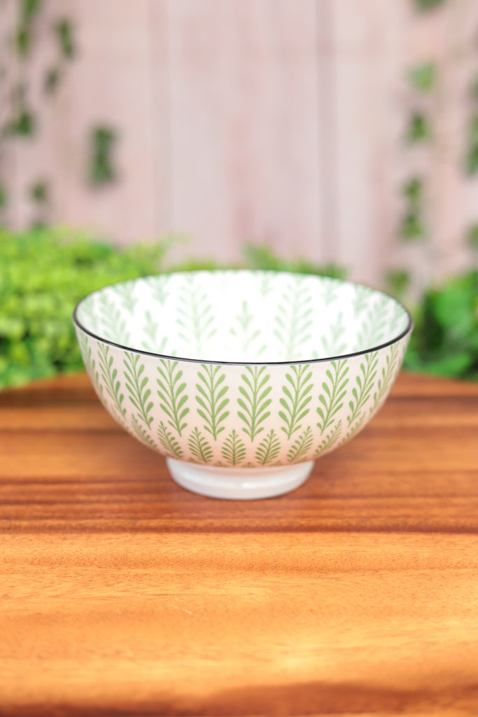 Kiri Porcelain Palm Leaf Bowl
