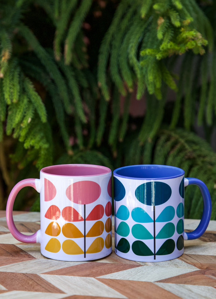 Mid Mod Flower Coffee Mug - 2 Colors