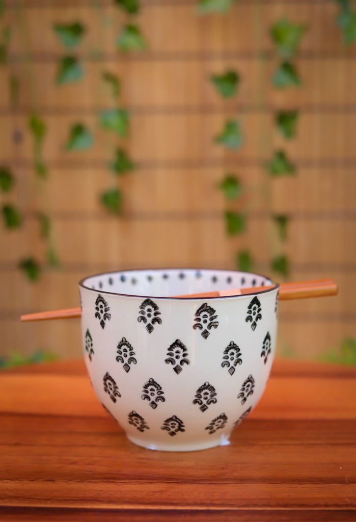 Noodle Bowl and Chopstick Set - 9 Styles