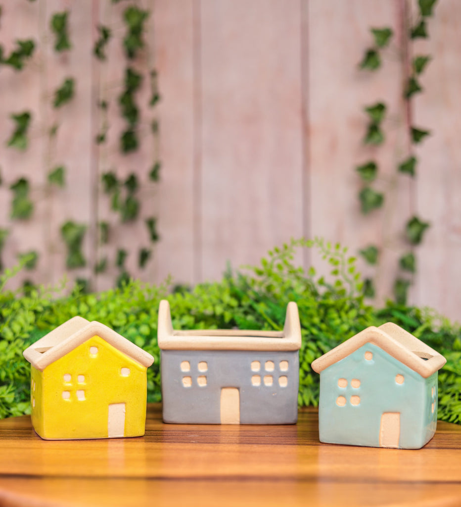 Pastel House Planters - 3 Styles