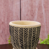Black Elemental Ceramic Planter - 3 Styles