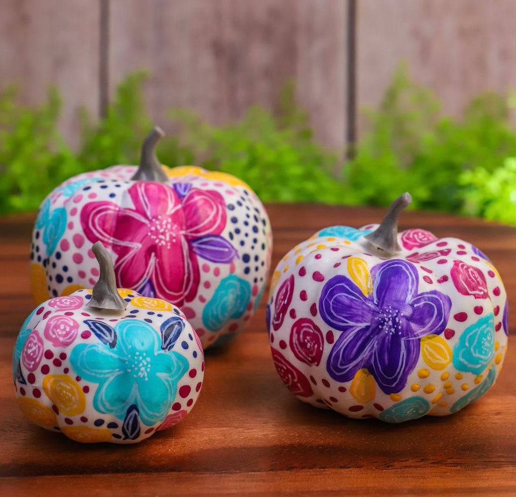 Mini Hand Painted Artificial Pumpkins