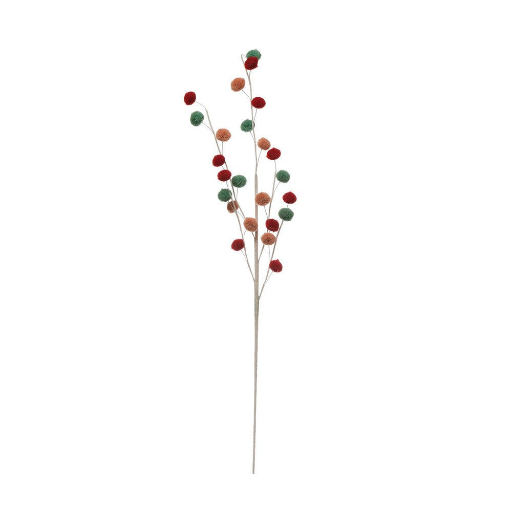 Pom Pom Branch, Multi Color - 2 Sizes